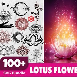 100 lotus flower bunle, trending svg, flower svg