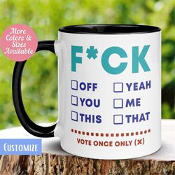 Fuck Off Mug, Sassy Mug, Sarcastic Mug, Profanity Mug, Stress Mug, Namaste Mug, Mental Health Mug, Funny Mug, Coffee Cup