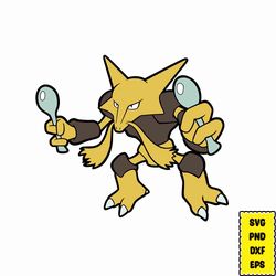 pokemon poalakazam svg, pokemon svg, pokemon cricut, pokemon layered, pokemon png, pikachu svg, pokemon clipart