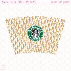 fendi starbucks full wrap svg, trending svg, fendi starbucks cup, fendi starbucks svg, starbucks wrap svg, fendi wrap sv