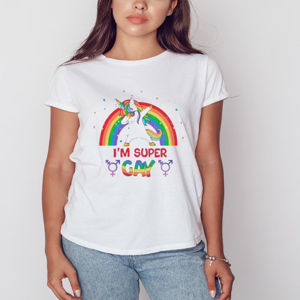 I Am Super Gay Cute Gay Unicorn shirt, Unisex Clothing, Shirt for Men Women, Graphic Design, Unisex Shirt