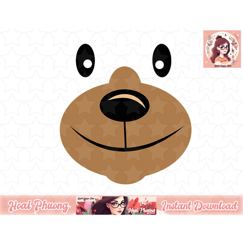 BEAR FACE Costume  Halloween Kids Adults Outfit png, instant download.jpg