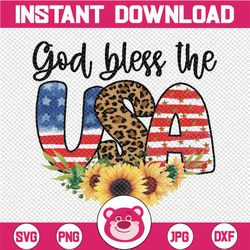 God bless the USA Png Cheetah Made in America USA American Mama Mom Merica 4th Of July Sublimation Design Download USA L