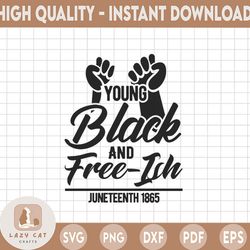 young black and free-ish svg, juneteenth svg, black history month svg, blm eps, svg, dxf, png, jpg