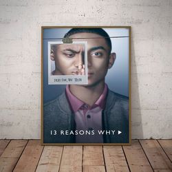 13 reasons why poster, 13 reasons why wall art, 13 reasons why home decor, reasons why print, 13 reasons why decoration