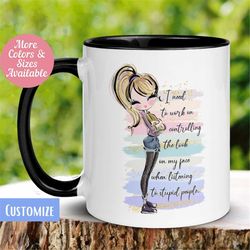 office mug, dealing with stupid people at work mug, blonde hair, blonde hair, funny mug, coffee cup, office gift, 292