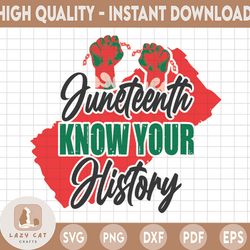 juneteenth african colors know your history svg dxf cricut cut file for silhouette or cricut design space