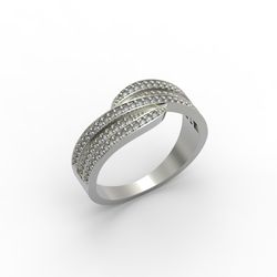 3d Model Of A Jewelry Ring For Printing. Engagement Ring. 3d Printing