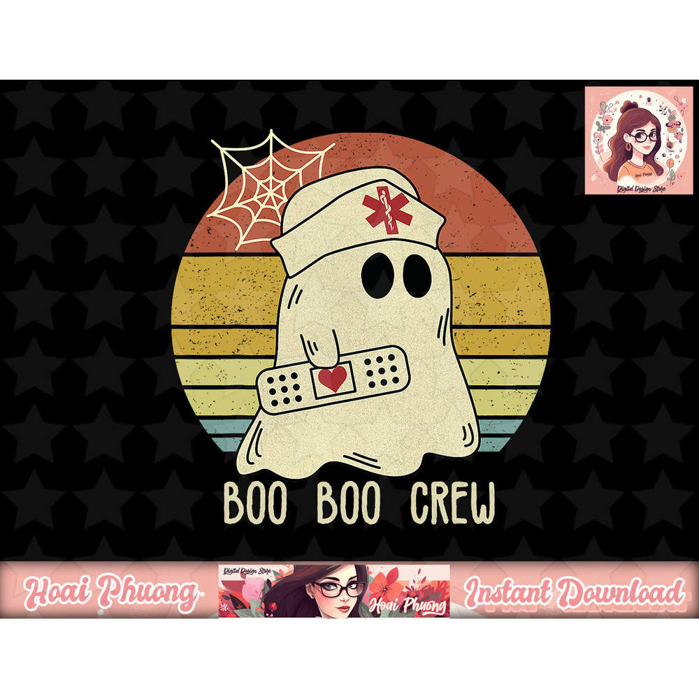 Boo Boo Crew Nurse Shirts Halloween Nurse Shirts for Women png, instant download.jpg
