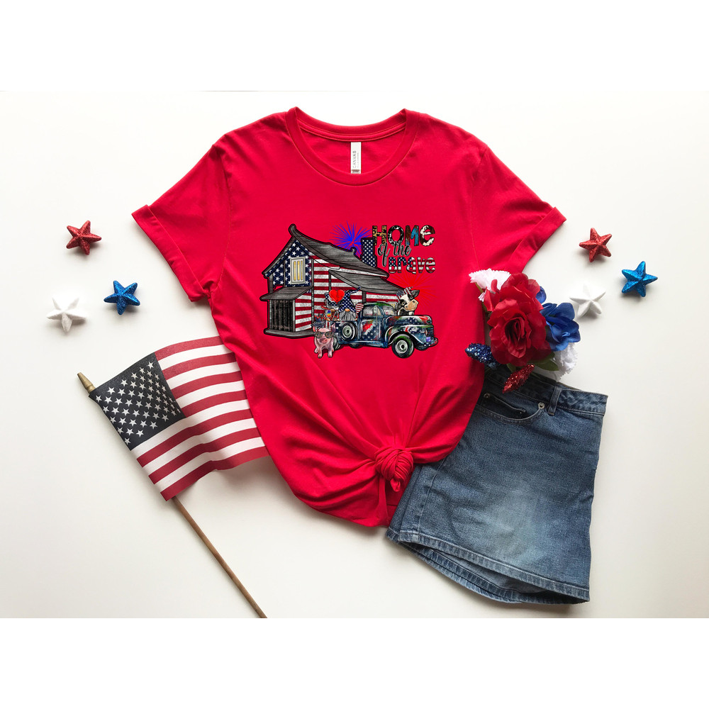 4th Of July Shirt, Home Of Brave Shirt, fourth Of July Family Shirt, Family Matching Shirt, Independence Day Shirt, Merica , Memorial Day - 2.jpg