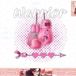 breast cancer awareness pink boxing gloves warrior png, instant download