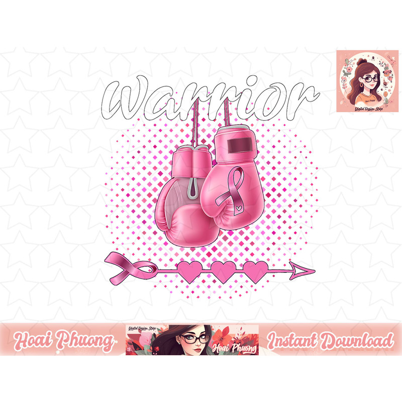 Breast Cancer Awareness Pink Boxing Gloves Warrior png, instant download.jpg