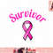 Breast Cancer Awareness Pink Ribbon Survivor Gift Design png, instant download.jpg