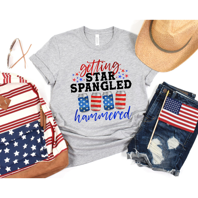 Getting Star Spangled Hammered shirt, Memorial Day Shirt, 4th of July Shirt, Independence Day Shirt, July 4th shirt, Funny July 4th shirt - 3.jpg
