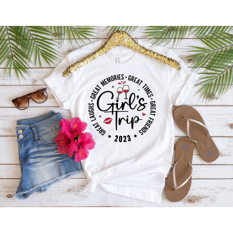 Girls Trip 2023 Shirt, 2023 Girls Trip Shirts, Cheaper Than Therapy, Girls Vacation Tshirts, Girls Weekend Trip Shirt, Vacay Mode Shirt - 1.jpg