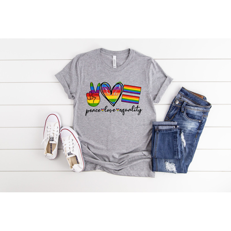 Peace Love Equality Shirt, Rainbow Flag Shirt, Gay Pride Shirt, Pride Month Shirt, Gay Rights Shirt, Gay Rainbow Shirt, Pride Shirt - 2.jpg