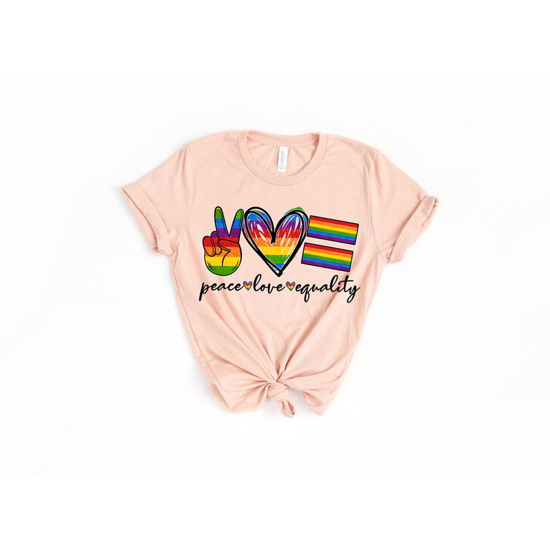 Peace Love Equality Shirt, Rainbow Flag Shirt, Gay Pride Shirt, Pride Month Shirt, Gay Rights Shirt, Gay Rainbow Shirt, Pride Shirt - 3.jpg