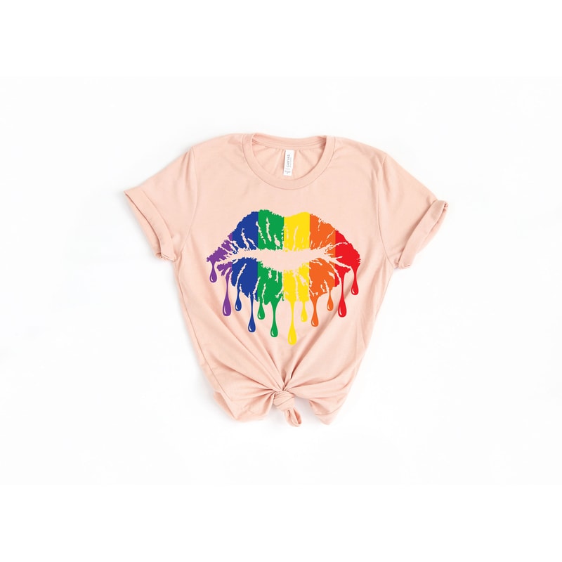 Rainbow Pride Shirt, Rainbow Lips Shirt, Lips Shirt, Lgbt Shirt, Pride Shirt, Lgbt Pride Shirt, Pride tee, Lgbt, Love Is Love Shirt - 3.jpg