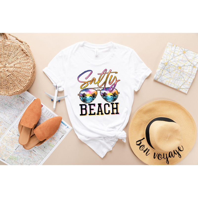 Salty Beach Shirt, Summer Shirt, Beach Party T-Shirt, Summer Vibes Shirt For Women, Palm Tshirt, Beach T Shirt, Summer Tee, Beach Shirt - 3.jpg