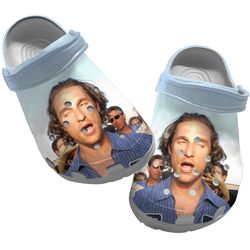 kevin pickford crocs, dazed and confused clog shoes unisex, dazed and confused crocs, movie clog shoes, movie crocs