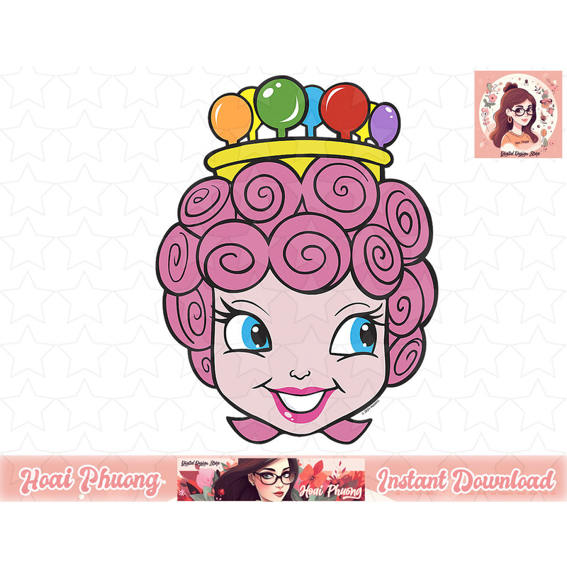 Candy Land Halloween Princess Lolly Big Face png, instant download.jpg