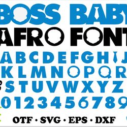 African American Boss Boy Font OTF SVG | Afro Boss Baby font svg cricut, Boss Baby Boy Logo, Boss Baby font svg