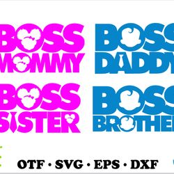African American Boss Baby Family SVG Bundle / Boss Brother svg, Boss Daddy svg, Boss Mommy svg, Boss Sister svg