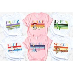 disney toy story shirt, custom toy story shirt, woody shirt, jessie shirt, buzz lightyear shirt, bo peep shirt, forky sh