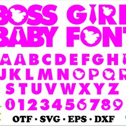 Boss Baby Girl Font OTF, Boss Baby Girl Font SVG Cricut, Boss Baby Girl Logo png, Boss Baby png, Boss Baby shirt svg