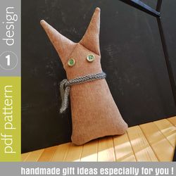 bunny doll sewing pattern pdf digital tutorial in english, stuffed animal sewing diy