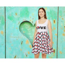 boston terrier skater dress, funny skater dress, dog lover dress, skater dress custom, skater dress plus, skater dress g