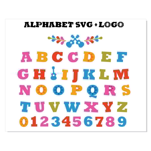 Coco Font SVG Layered, Disney Coco Font TTF, Coco Font PNG, - Inspire ...