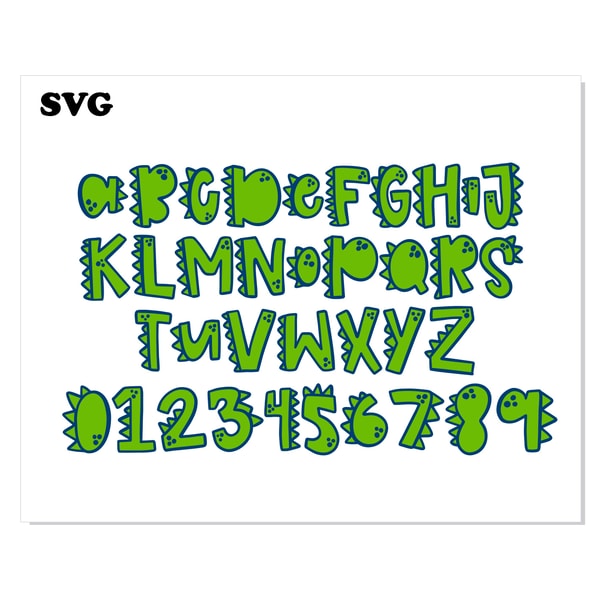 Dinosaur Layered Font SVG, Dinosaur Font SVG, Dinosaur Alpha | Inspire ...