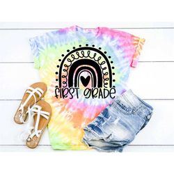 first day of first grade shirt, teacher appreciation gift, rainbow teacher teacher shirts