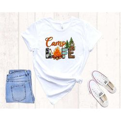 camping shirt, camp life shirt, hiking shirt, adventure shirt, adventure awaits, mountain shirt, camp shirt, hunting shi