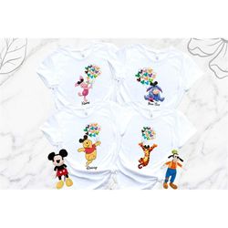 disney winnie the pooh shirt, eeyore shirt, disney piglet shirt, disney tigger shirt, disneyworld shirt, disney balloons