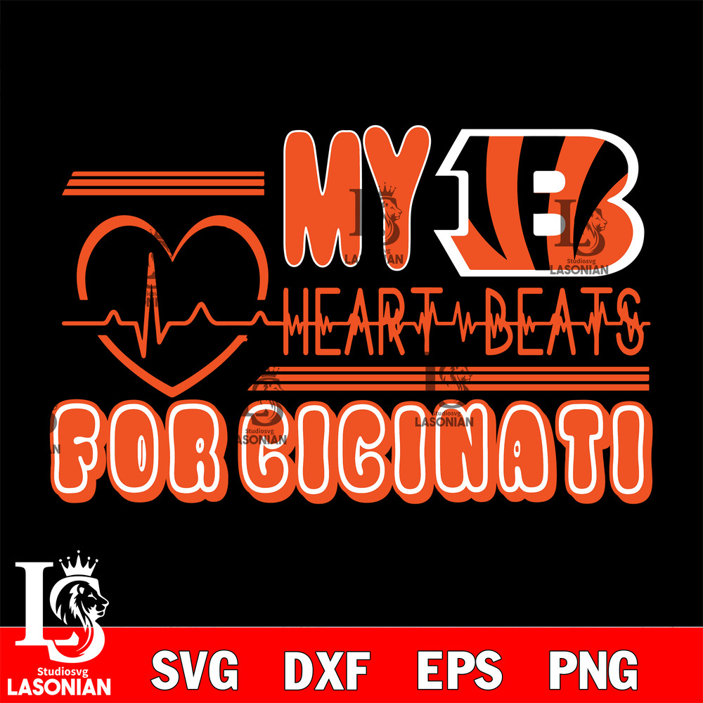 Cincinnati Bengals heart Beats svg, digital download.jpg