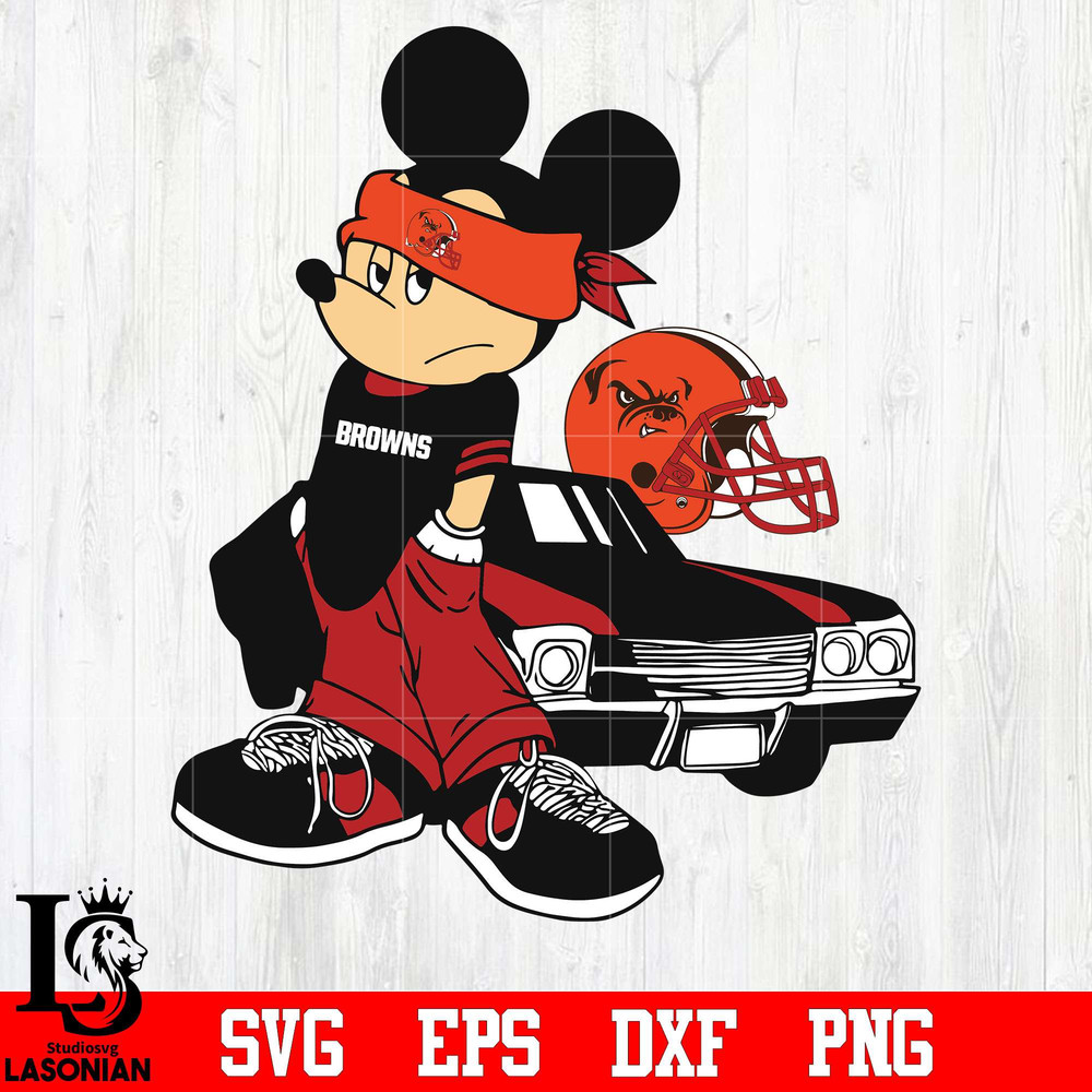 Cleveland Browns Gangster Mikey Mouse svg , Digital download.jpg
