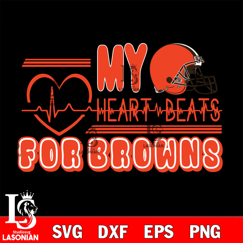 Cleveland Browns heart Beats svg, digital download.jpg