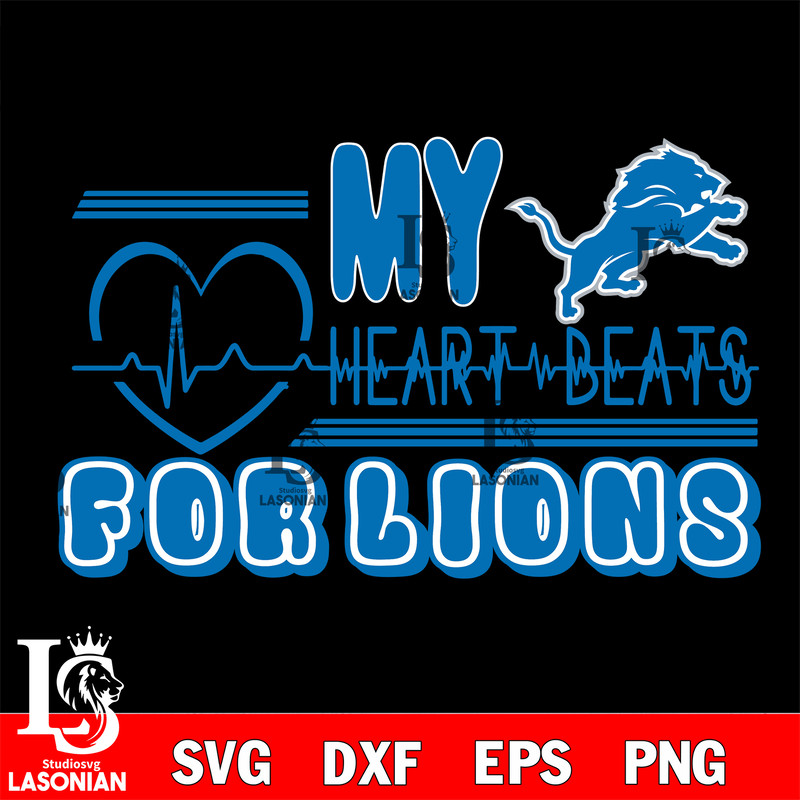 Detroit Lions heart Beats svg, digital download.jpg