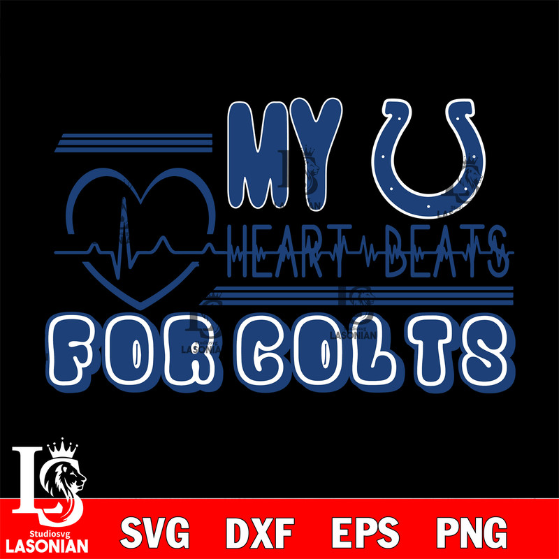 Indianapolis Colts heart Beats svg, digital download.jpg