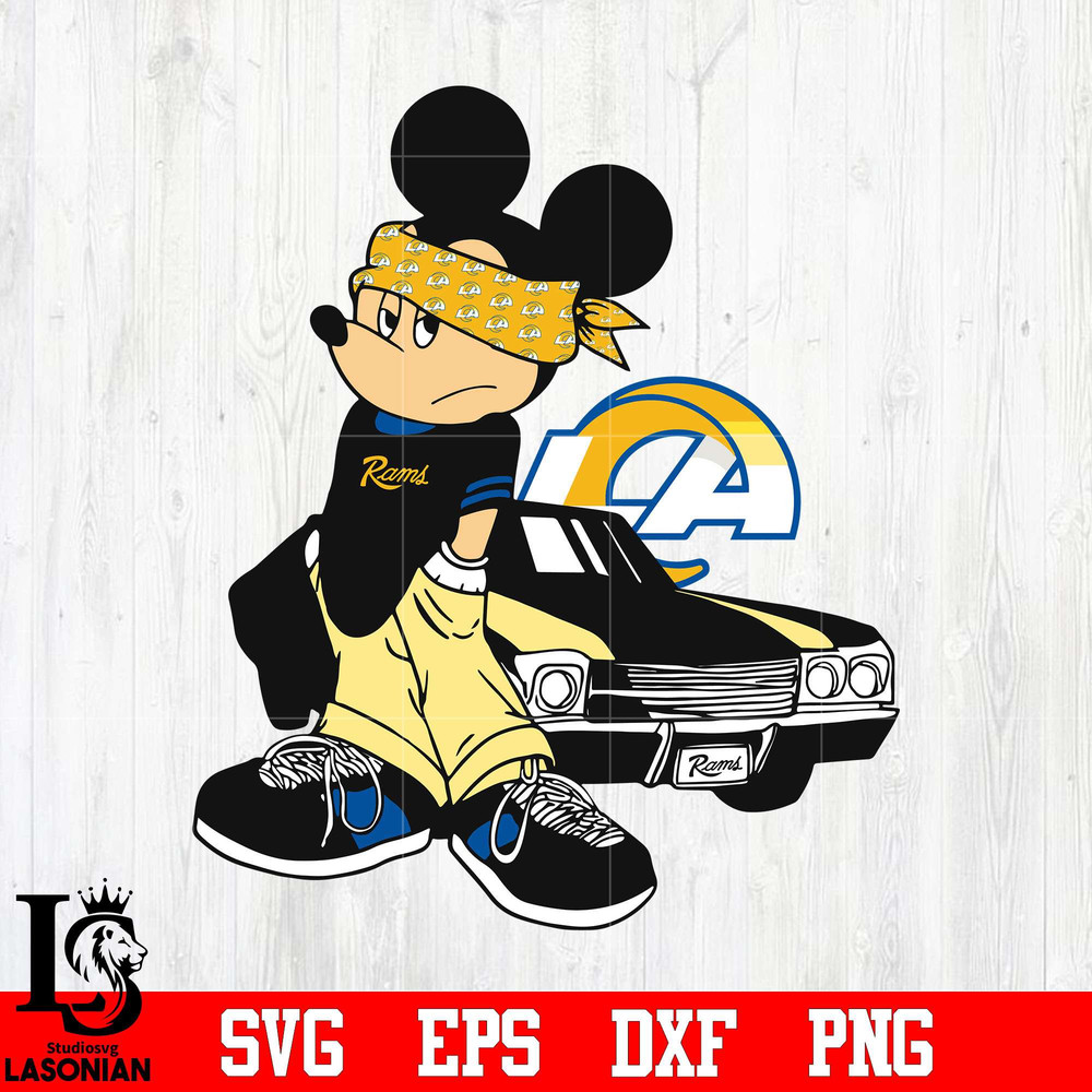 Los Angeles Rams Gangster Mickey Mouse svg, digital download.jpg