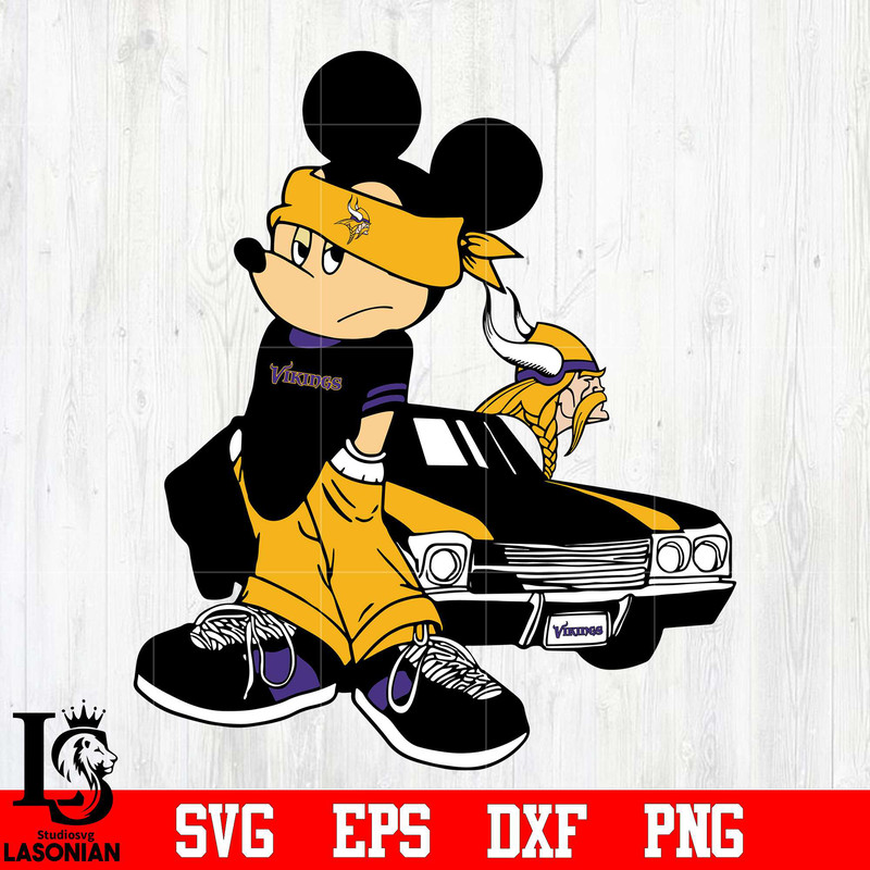 Minnesota Vikings Gangster Mickey Mouse svg, digital download.jpg