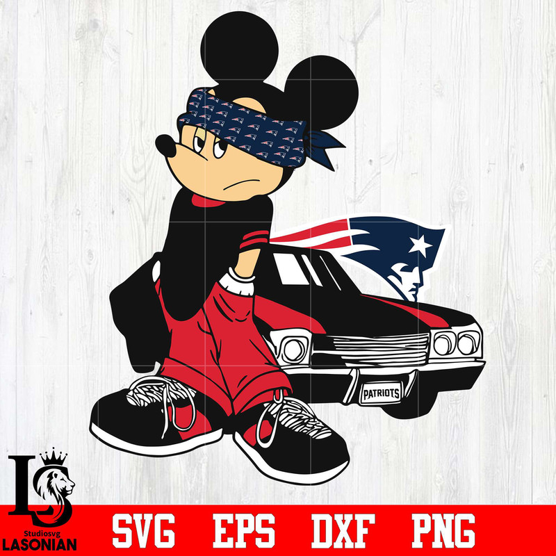 New England Patriots Gangster Mickey Mouse svg, Digital download.jpg
