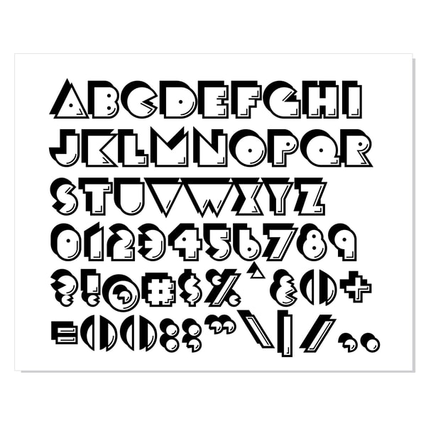 Pac Man Font SVG Bundle, Pac-Man Font SVG, Pacman Font PNG, | Inspire ...