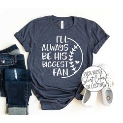 Biggest Fan Baseball Shirt, Baseball Mom Shirt, Cute Baseball Mama Tee, Plus Size