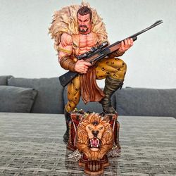 Kraven the Hunter 3D printed hand painted custom figure 1/6, Kraven the Hunter statue 1/6 handpaint high detail
