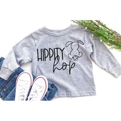 hippity hop easter boys easter sweatshirt, easter shirt kids, toddler easter shirt, kids easter tee, easter baby boy eas