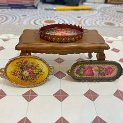 Dollhouse trays. Puppet miniature. 1:12. Dollhouse accessories.