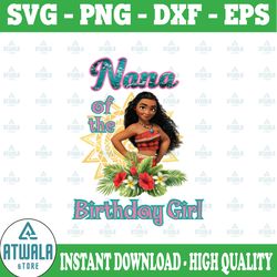 nana of the birthday girl moana birthday girl png digital file  moana family   baby girl png moana princess